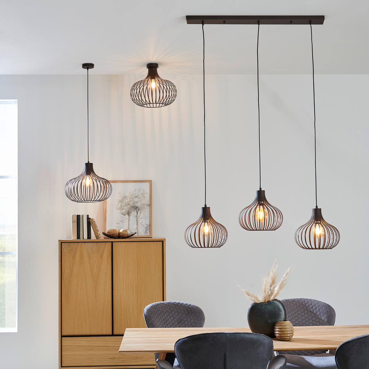 HÄNGELEUCHTE 40/150 cm  - Rostfarben, Basics, Metall (40/150cm)