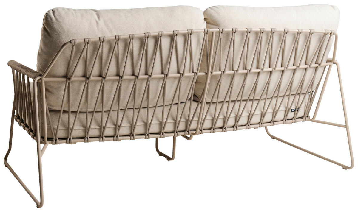 LOUNGESOFA  - Champagner/Weiß, MODERN, Textil/Metall (180/83/60cm) - Tierra Outdoor