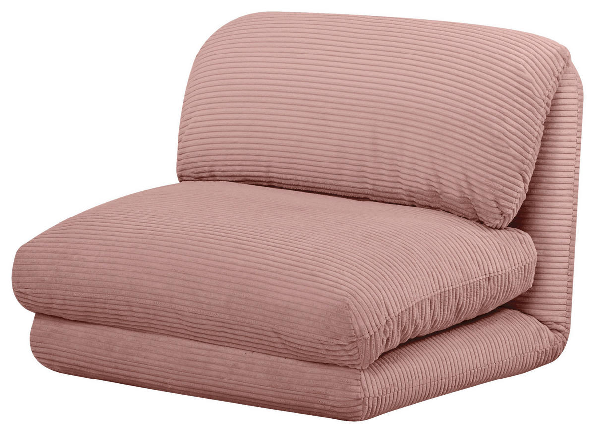 SCHLAFSESSEL in Cord Altrosa  - Altrosa, Design, Textil/Metall (82/58/78cm) - Livetastic