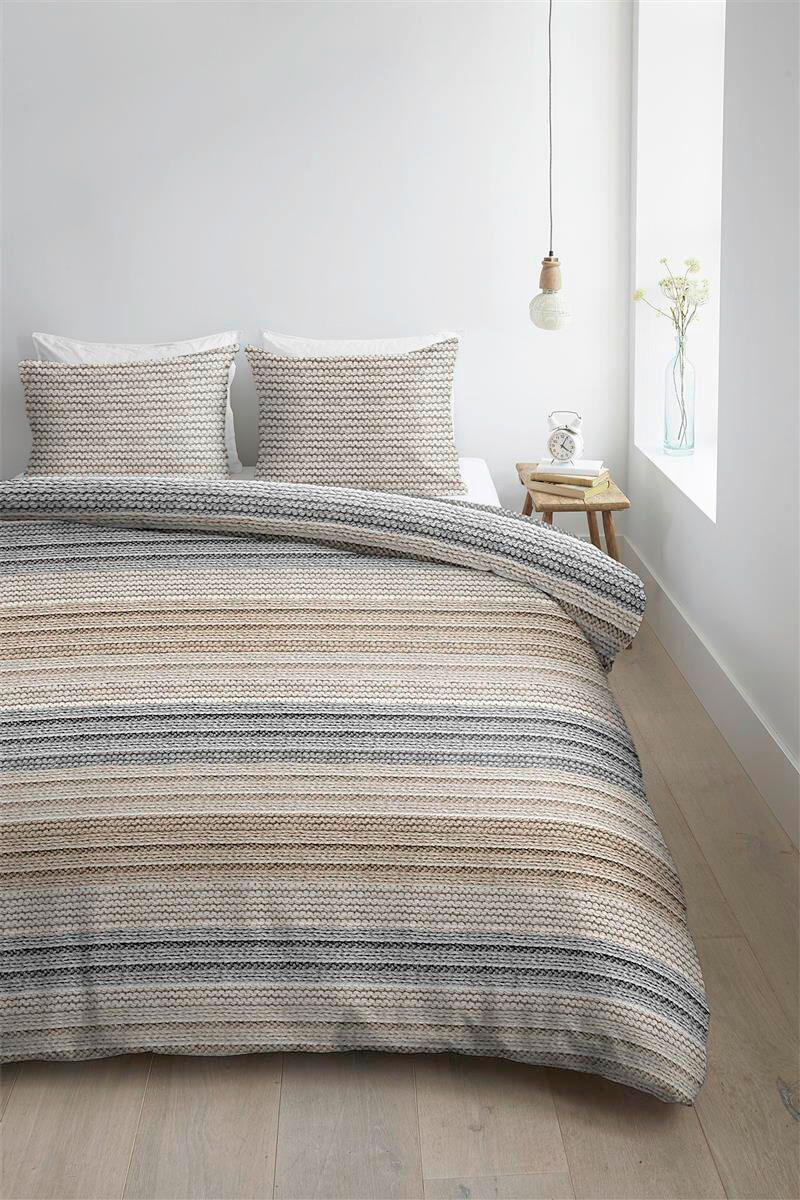 BETTWÄSCHE Cozy Knit Flanell 200/200 cm  - Grau, Design, Textil (200/200cm) - Novel