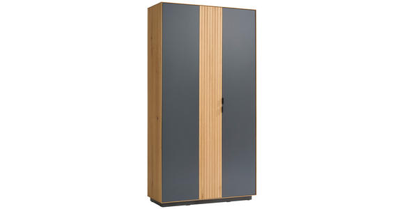 GARDEROBENSCHRANK  in 105/200/42 cm  - Eichefarben/Grau, Natur, Holz/Holzwerkstoff (105/200/42cm) - Linea Natura