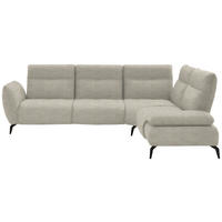 ECKSOFA in Webstoff Beige  290/223 cm  - Beige/Schwarz, Design, Textil/Metall (290/223cm) - Moderano