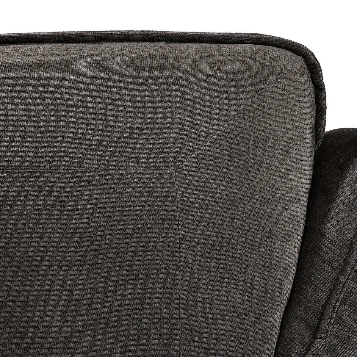 ECKSOFA in Chenille Anthrazit  - Anthrazit/Schwarz, Modern, Kunststoff/Textil (269/184cm) - Trendmanufaktur