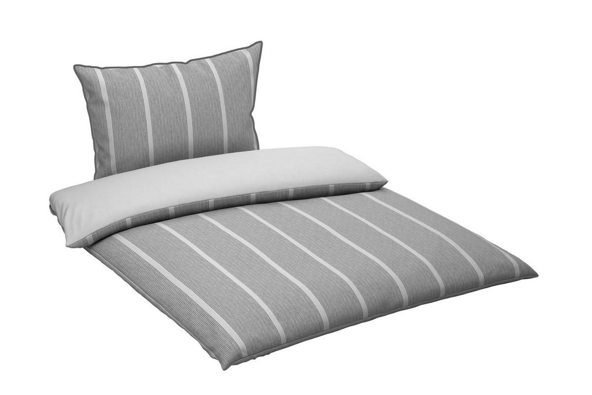 OBOJESTRANSKA POSTELJNINA 140/200 cm renforcé siva, srebrne barve  - srebrne barve/siva, tekstil (140/200cm) - Bio:Vio