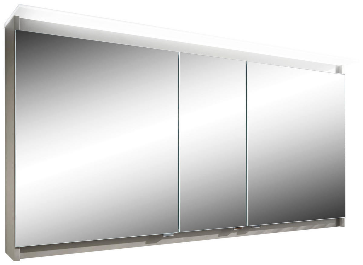 SPIEGELSCHRANK 140/73/15 cm  - Chromfarben, KONVENTIONELL, Glas/Holzwerkstoff (140/73/15cm) - b-collection