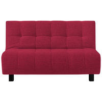 SCHLAFSOFA in Textil Rot  - Rot/Schwarz, Design, Textil/Metall (145/92/102cm) - Novel