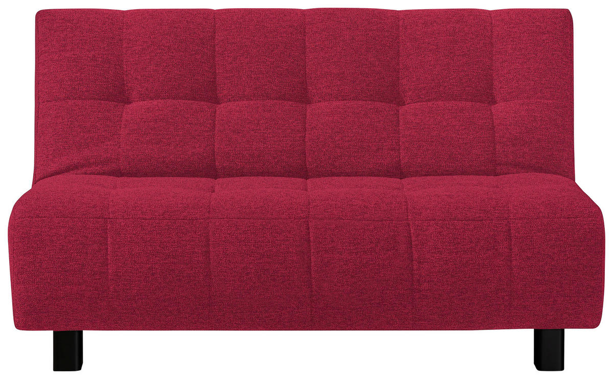 SCHLAFSOFA in Textil Rot  - Rot/Schwarz, Design, Textil/Metall (145/92/102cm) - Novel