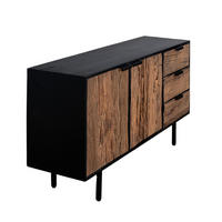 SIDEBOARD  in 150/75/40 cm  - Schwarz/Naturfarben, Design, Holz/Metall (150/75/40cm) - Livetastic