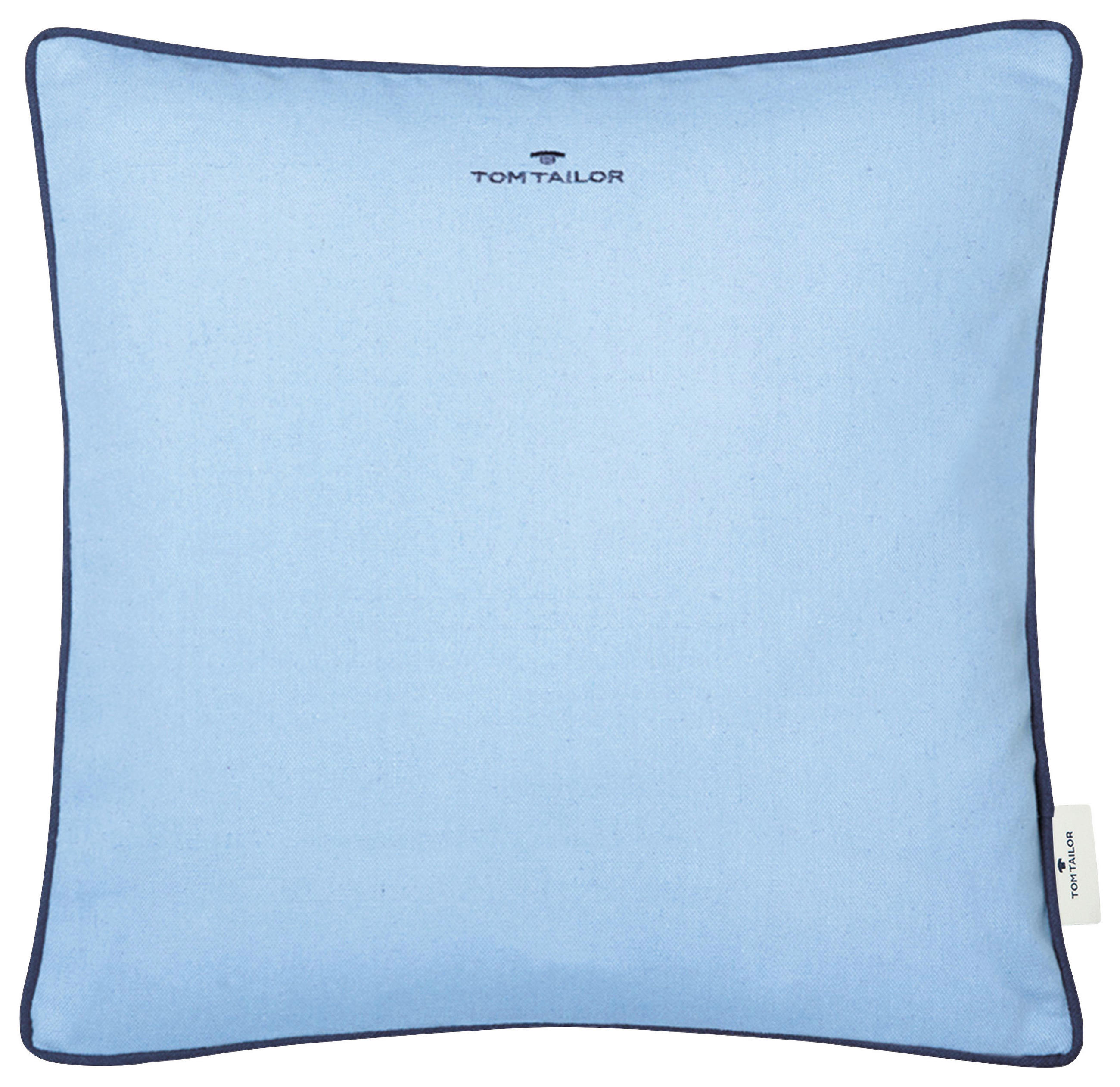 KUDDFODRAL Dove Signature 40/40 cm - ljusblå/blå, Klassisk, textil (40/40cm) - Tom Tailor