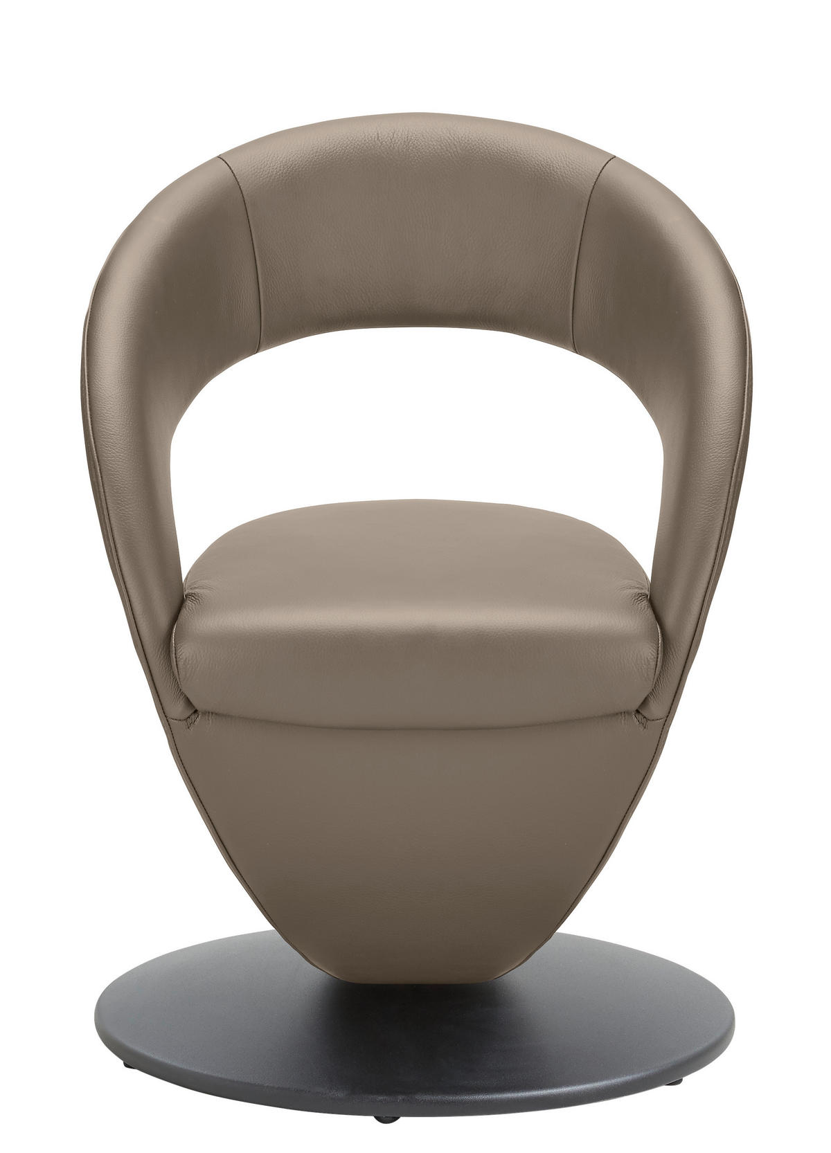 STUHL  in Stahl Mikrofaser  - Sandfarben/Schwarz, Design, Textil/Metall (62/86/61cm) - Moderano