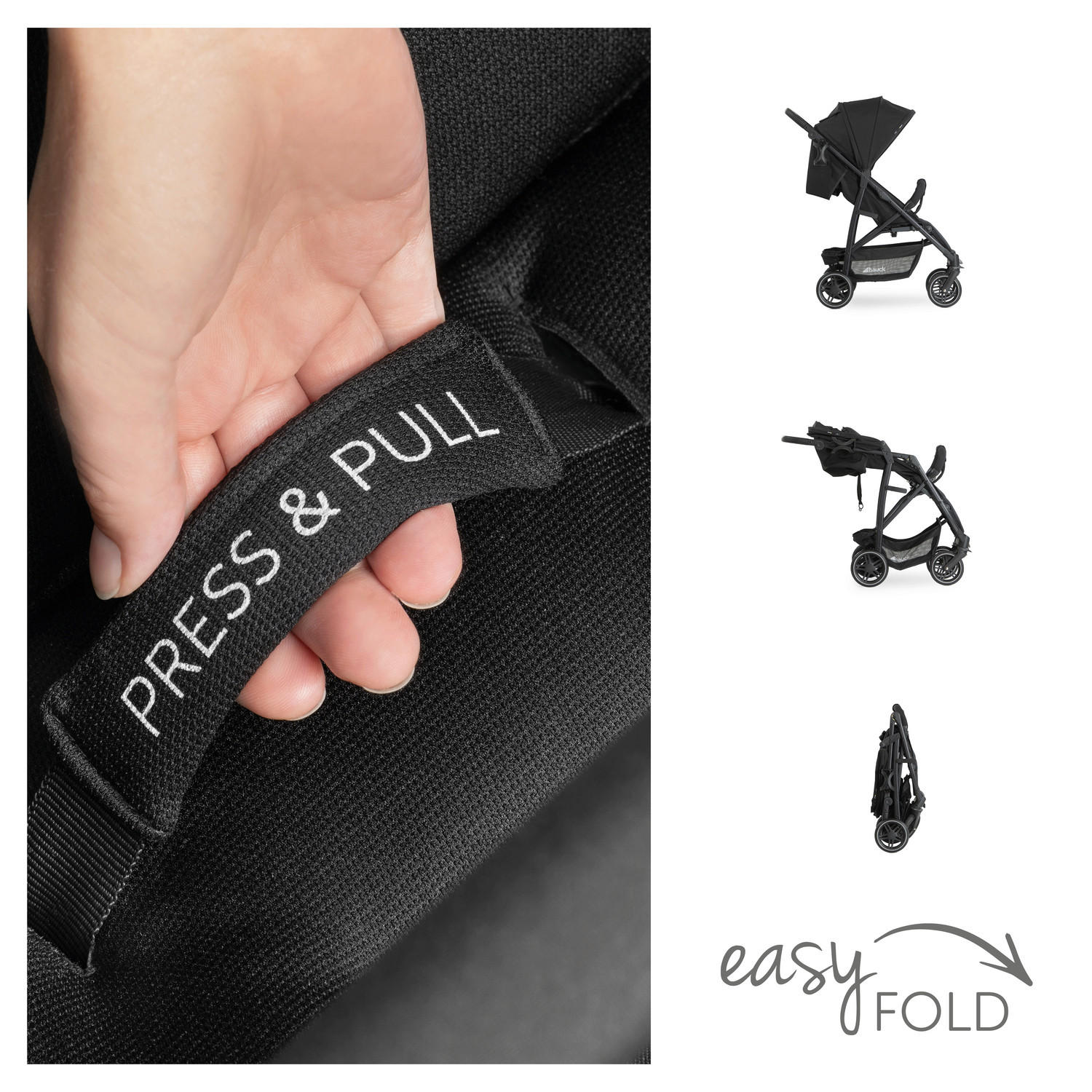 BUGGY  Rapid 4R Plus  Schwarz  - Schwarz, Basics, Textil/Metall (103/54/96cm) - Hauck