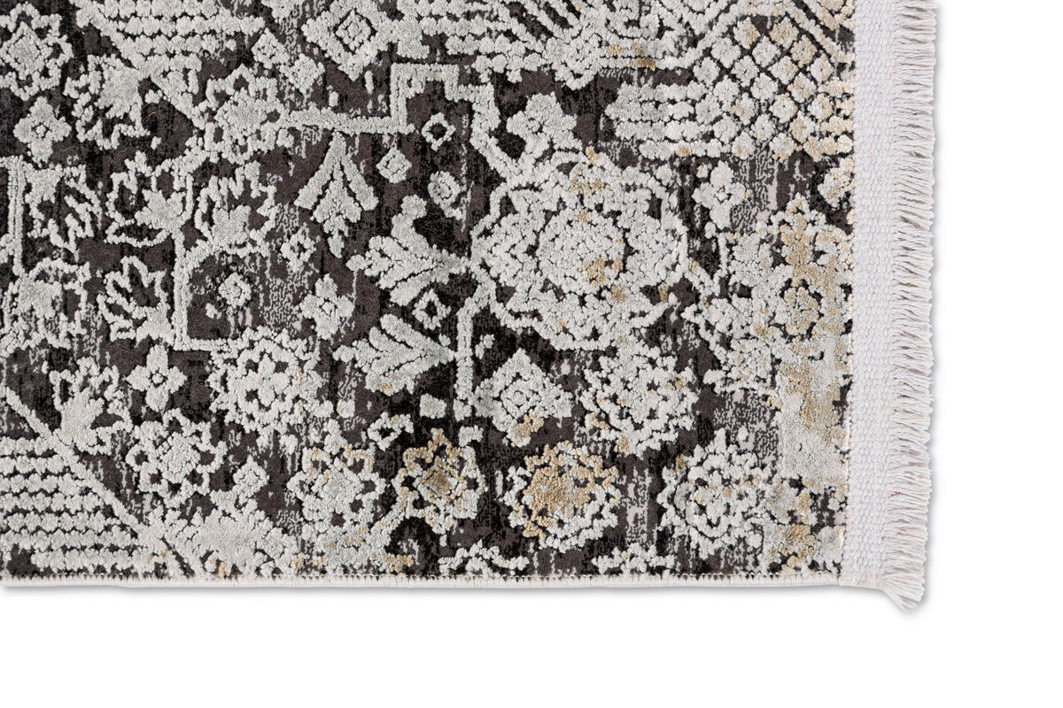 VINTAGE-TEPPICH 160/230 cm Gravina Anthrazit, Silberfarben  - Anthrazit/Silberfarben, Design, Textil (160/230cm) - Novel