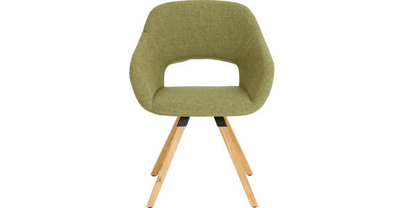 STUHL in Holz, Textil Eichefarben, Grün - Eichefarben/Grün, Natur, Holz/Textil (62/80/60cm) - Valnatura