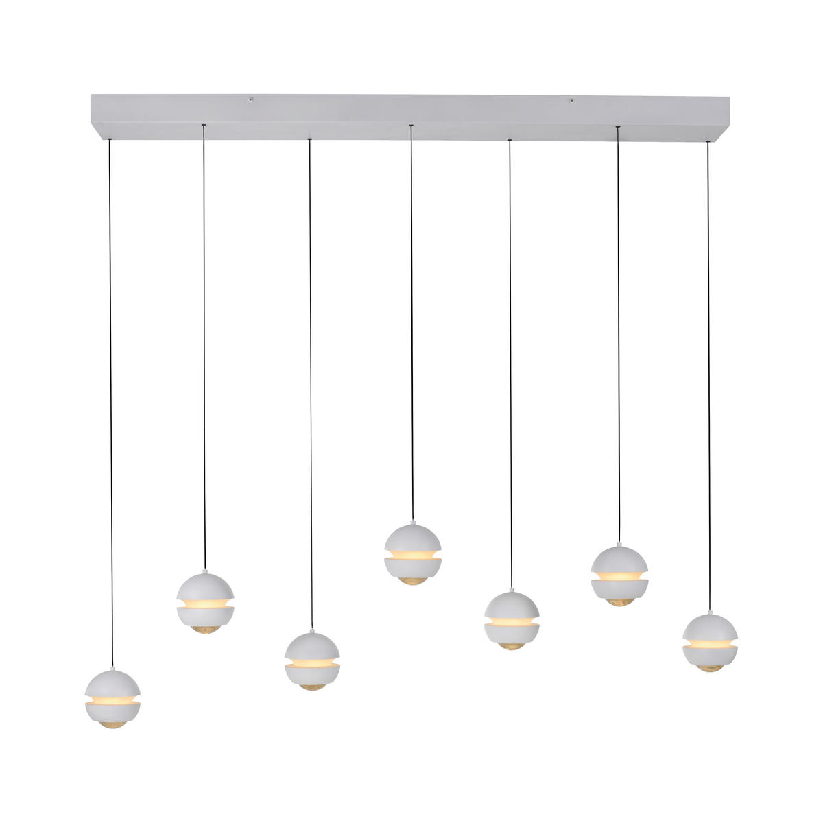 LED-PENDELLEUCHTE 90/30/220 cm  - Weiß, Design, Kunststoff/Metall (90/30/220cm) - Schöner Wohnen