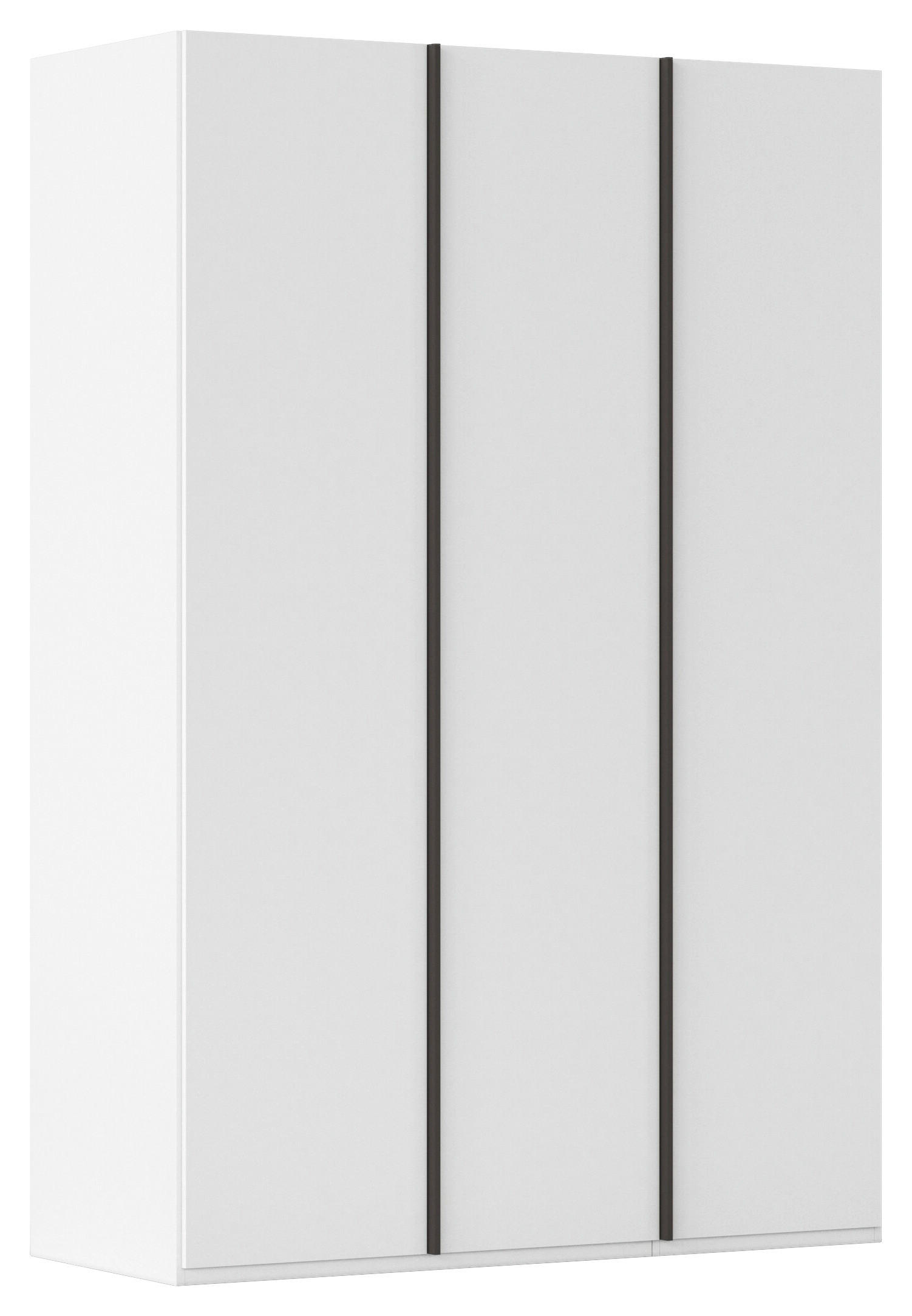 DREHTÜRENSCHRANK 151/223/61 cm,  in Weiß, 3-türig  - Graphitfarben/Weiß, Basics, Holzwerkstoff/Metall (151/223/61cm) - Novel