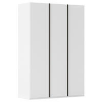 DREHTÜRENSCHRANK 151/235/61 cm,  in Weiß, 3-türig  - Graphitfarben/Weiß, Basics, Holzwerkstoff/Metall (151/235/61cm) - Novel
