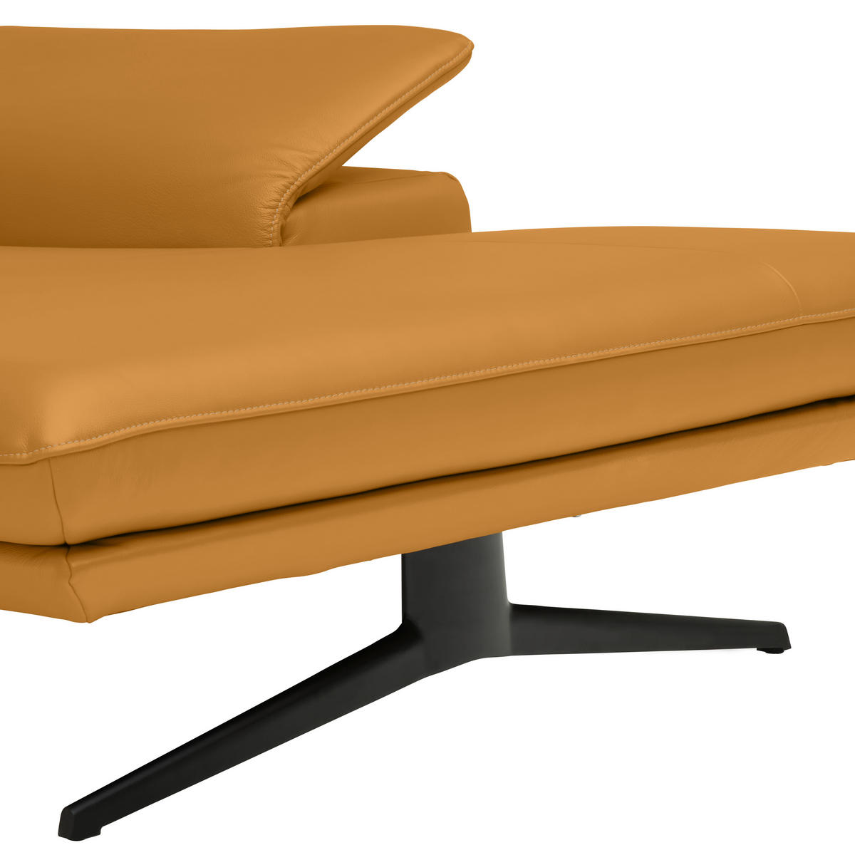 ECKSOFA in Echtleder Goldfarben  239/150 cm  - Beige/Goldfarben, Design, Leder/Metall (239/150cm) - Koinor