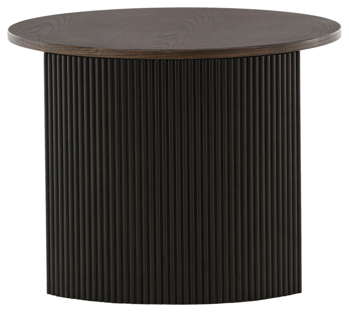 COUCHTISCH furniert 60/60/45 cm rund Schwarz  - Schwarz, Design, Holz/Holzwerkstoff (60/60/45cm) - Livetastic