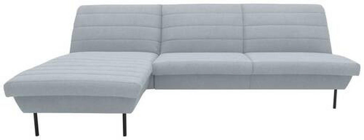 ECKSOFA Looks IX Hellblau Webstoff  - Schwarz/Hellblau, Design, Textil/Metall (168/274cm) - LOOKS by W.Joop