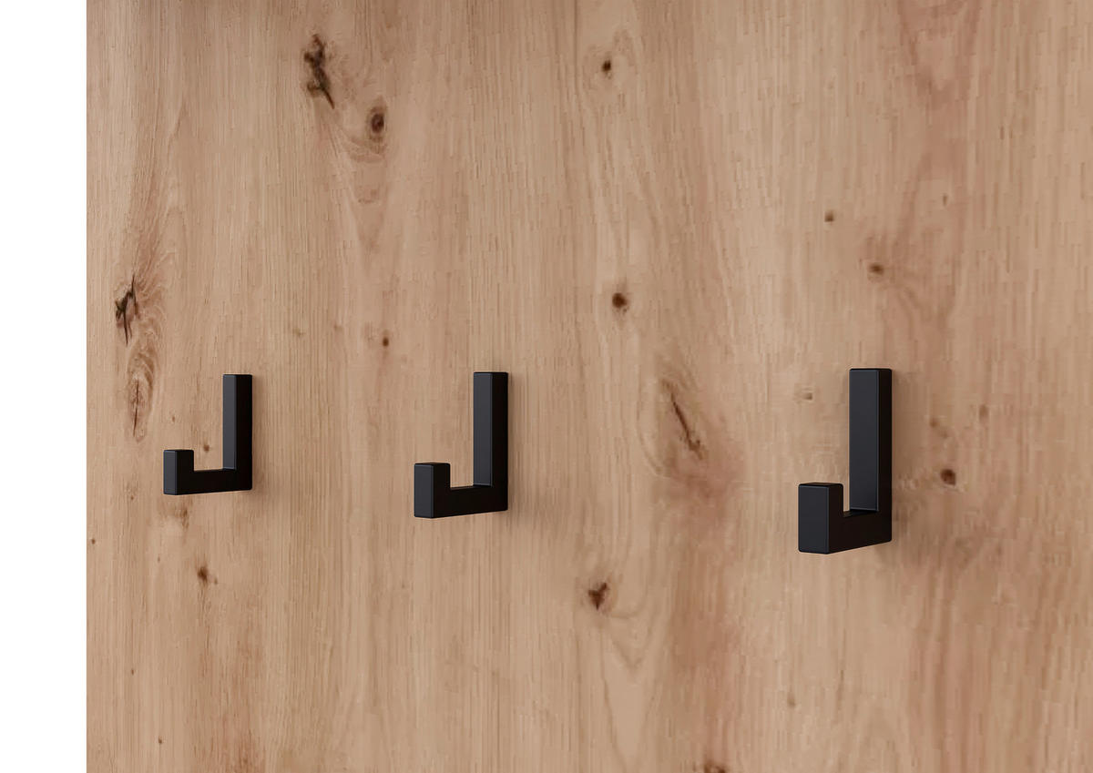 GARDEROBE  in 100/204/40 cm  - Graphitfarben/Eiche Artisan, Design, Glas/Holzwerkstoff (100/204/40cm) - home24