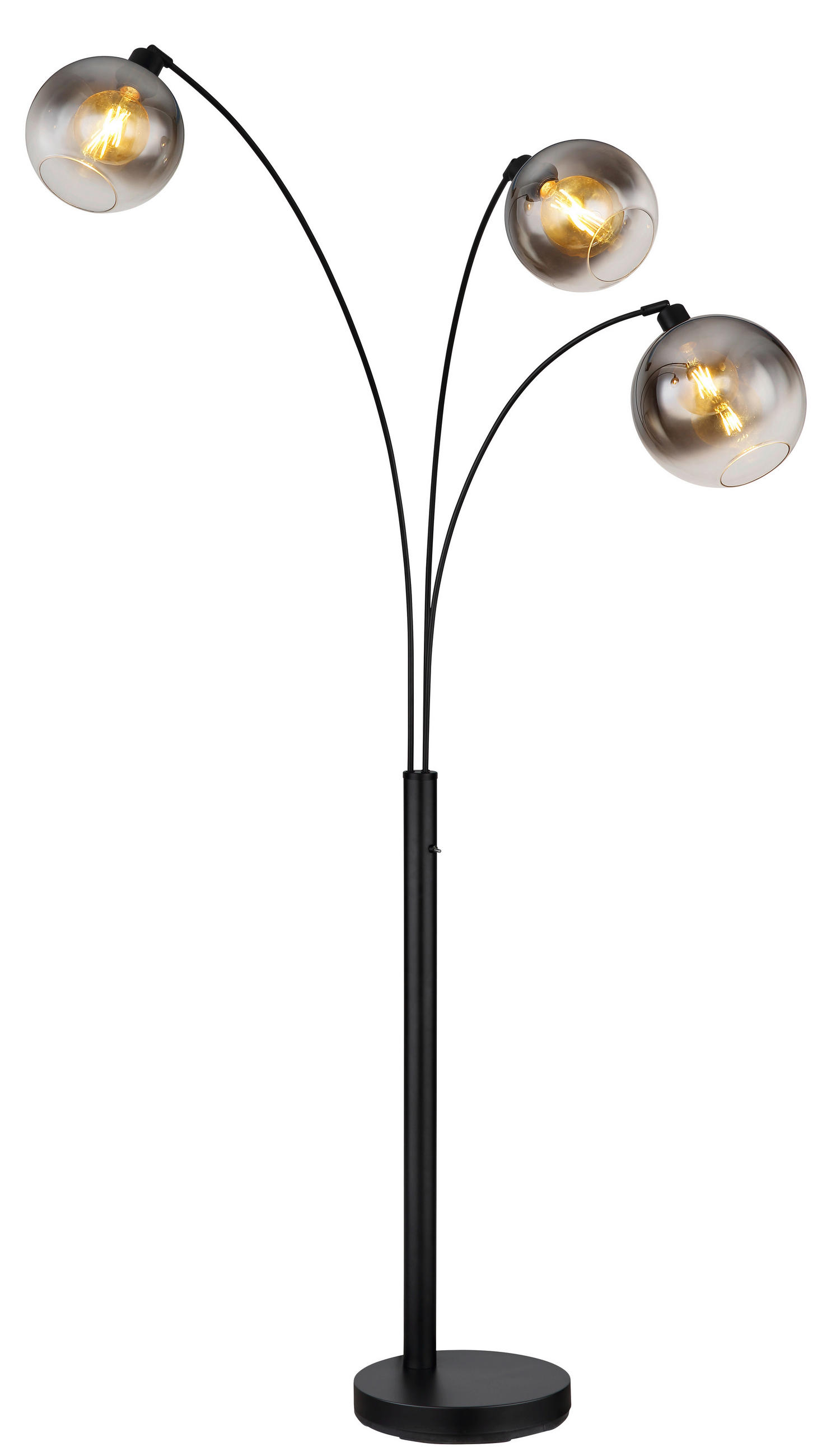 LAMPADAIRE - Schwarz, Design, Glas/Metall (105/160/200cm) - Globo