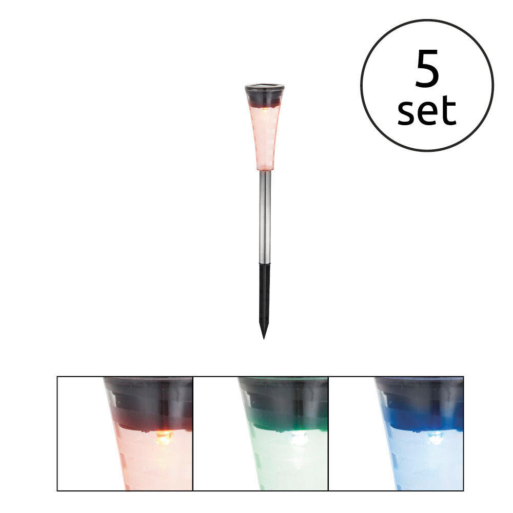 SVJETILJKA SOLARNA SOLAR  - srebrne boje/prozirno, Basics, metal/plastika (4/27cm)