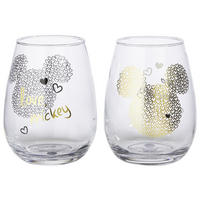 GLÄSERSET Mickey Mouse   - Goldfarben/Schwarz, Basics, Glas (0,5 x 2l) - Disney