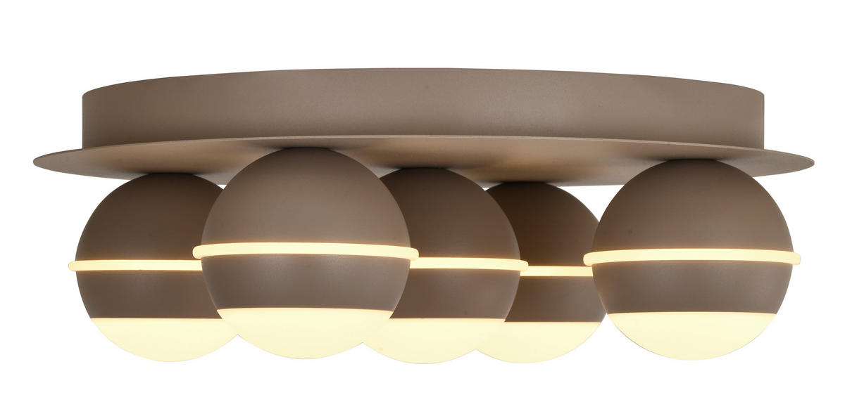 LED-DECKENLEUCHTE Biarritz 40/40/14 cm  - Sandfarben, Design, Kunststoff/Metall (40/40/14cm)
