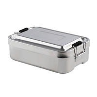 JAUSENBOX  - Edelstahlfarben, Basics, Metall (23/15/7,5cm) - Kelomat