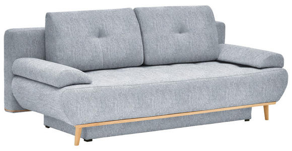 SCHLAFSOFA Flachgewebe Grau  - Beige/Naturfarben, Design, Holz/Textil (200/71/95cm) - Novel