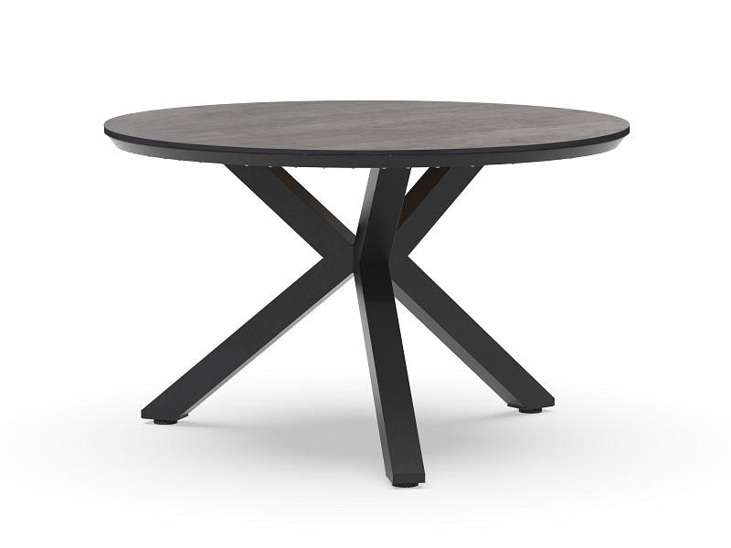 GARTENTISCH Metall, Kunststoff Grau rund  - Anthrazit/Grau, Basics, Kunststoff/Metall (120/120/75cm) - Tierra Outdoor