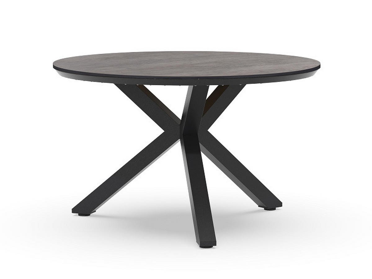 GARTENTISCH 120/120/75 cm Metall, Kunststoff Grau rund  - Anthrazit/Grau, Basics, Kunststoff/Metall (120/120/75cm) - Tierra Outdoor