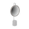 SCHMINKSPIEGEL  - Silberfarben/Weiß, LIFESTYLE, Glas/Metall (30/65/13cm) - Kayoom