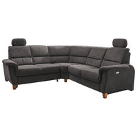ECKSOFA in Struktur Anthrazit  - Wildeiche/Anthrazit, Konventionell, Holz/Textil (238/241cm) - Livetastic