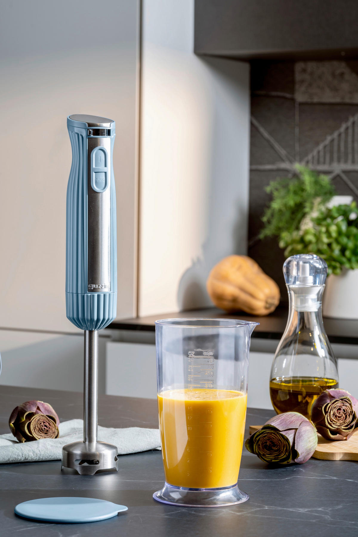 STABMIXER-SET Sous Chef  - Pastellblau, Basics, Glas/Kunststoff - GUZZINI