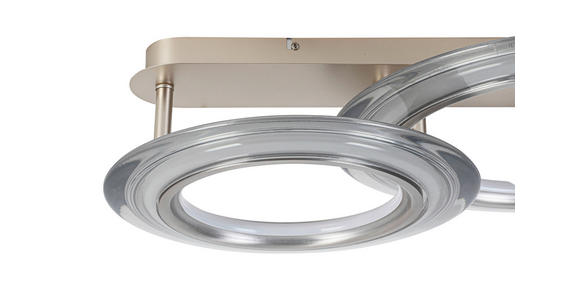 LED-DECKENLEUCHTE 66/45/16 cm - Chromfarben/Champagner, Design, Kunststoff/Metall (66/45/16cm) - Dieter Knoll