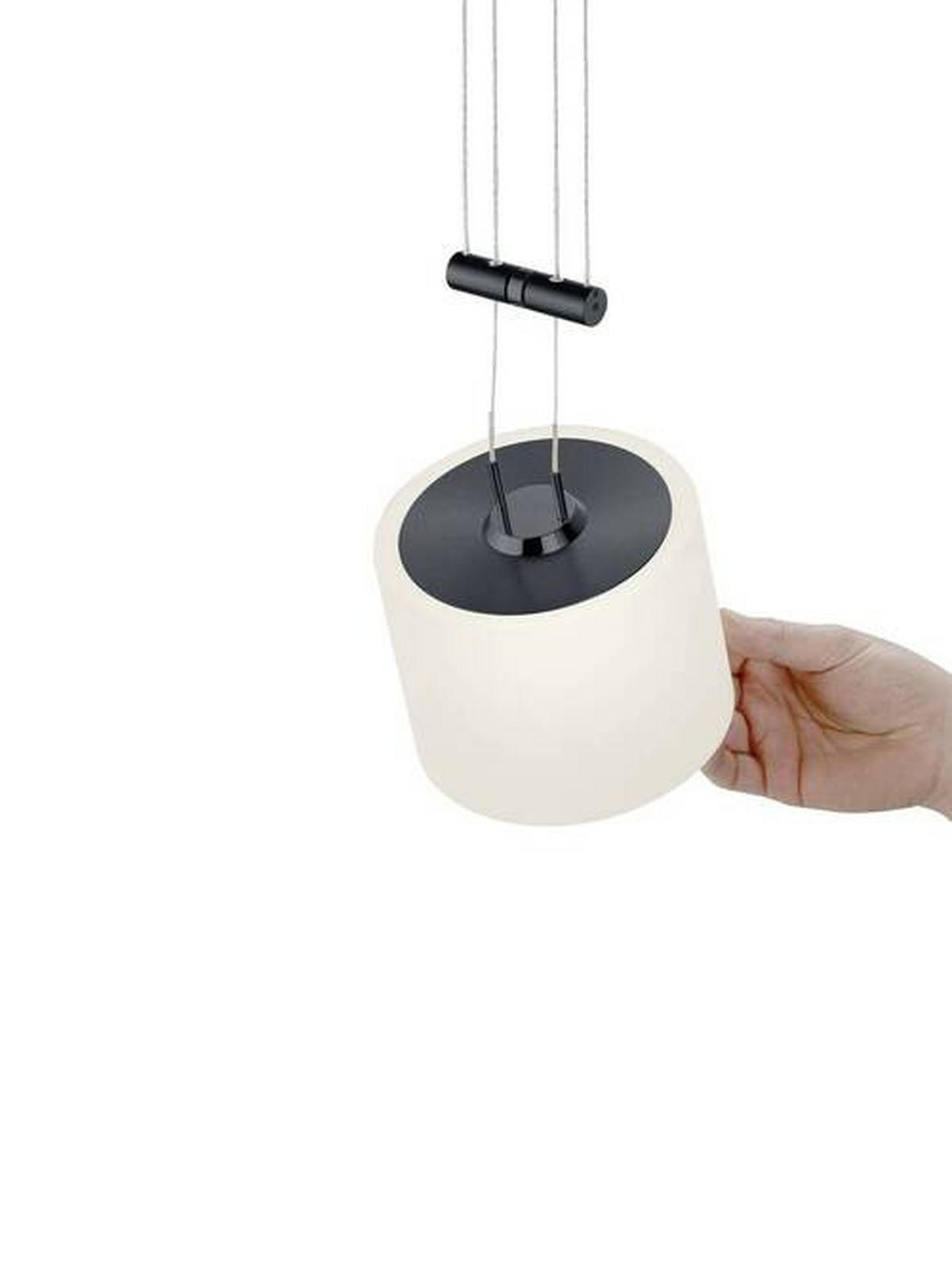 LED-HÄNGELEUCHTE Grazia 106/22/150 cm  - Schwarz, Design, Glas/Metall (106/22/150cm) - Bankamp