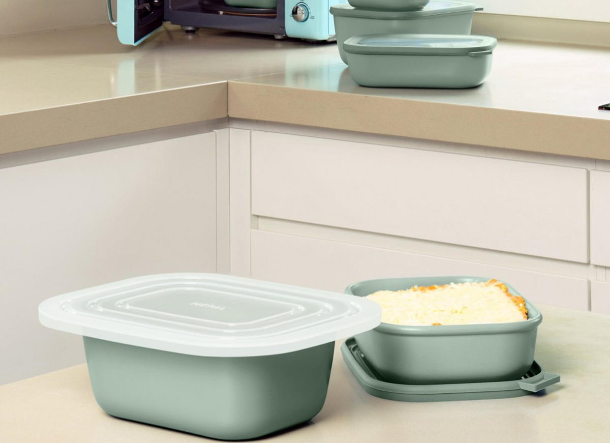 VORRATSDOSENSET 2-teilig  - Klar/Salbeigrün, Kunststoff (1000ml) - Mepal