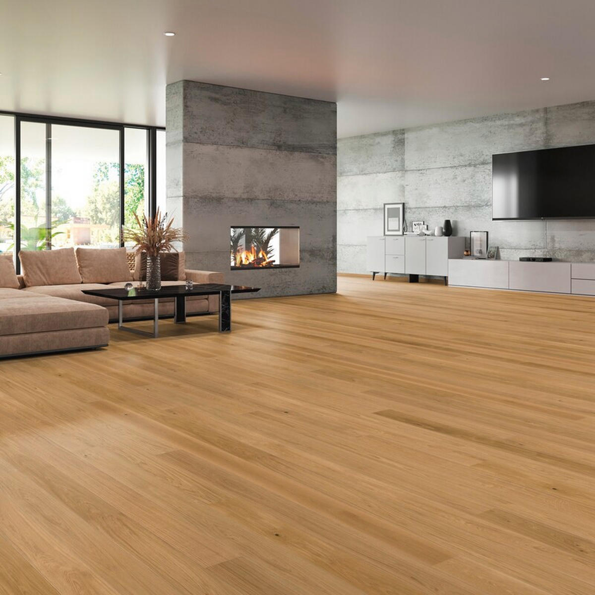 LANDHAUSDIELE Puristico Trend Eiche Natur 1000012901  per  m² - Eichefarben, Trend, Holz (220,5/17,6/1,3cm) - Tilo