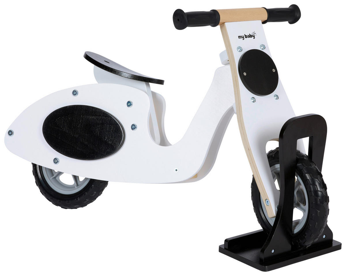 LAUFRAD  - Schwarz/Weiß, Basics, Holz/Holzwerkstoff (78/33/48cm) - My Baby Lou