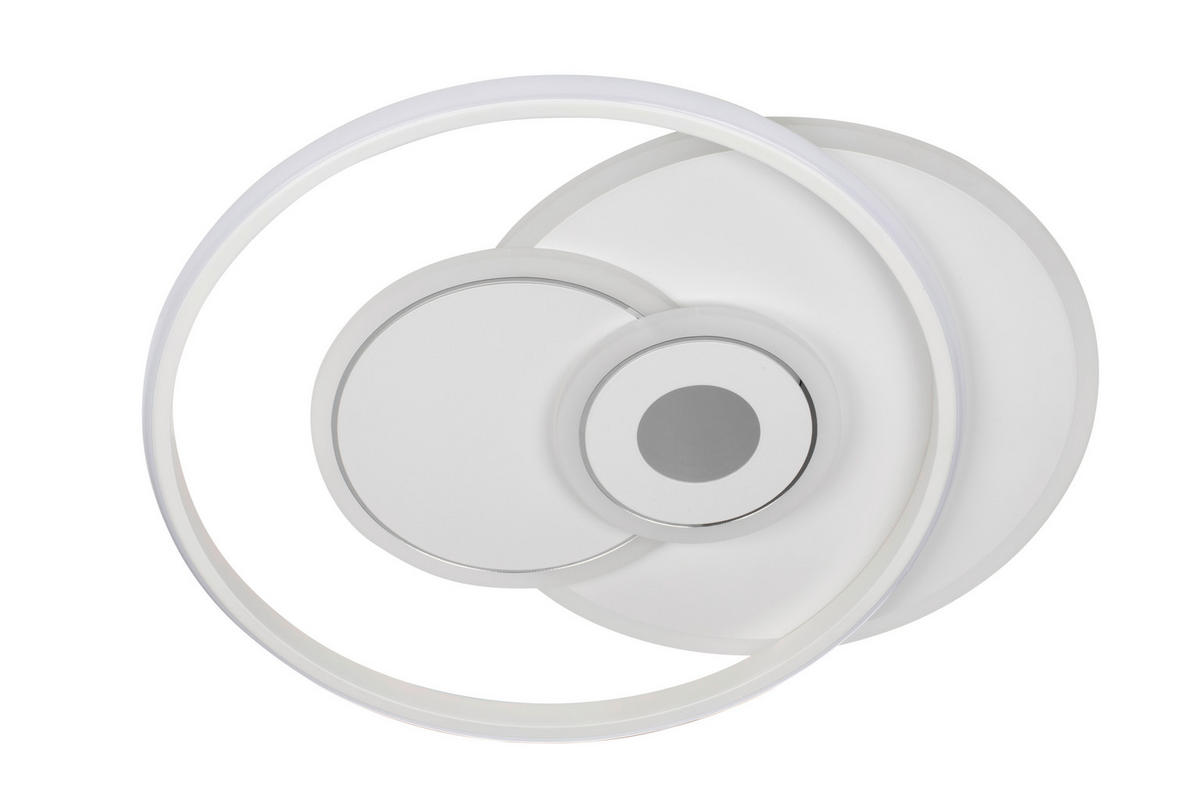 STROPNÍ LED SVÍTIDLO, 50,3/42,5/6 cm - bílá, Trend, kov/plast (50,3/42,5/6cm) - Novel
