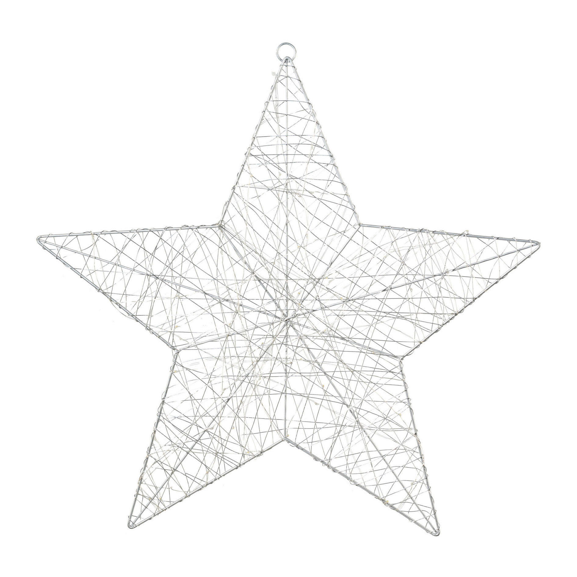 DEKOSTERN  - Silberfarben, Basics, Metall (50/50cm) - X-Mas
