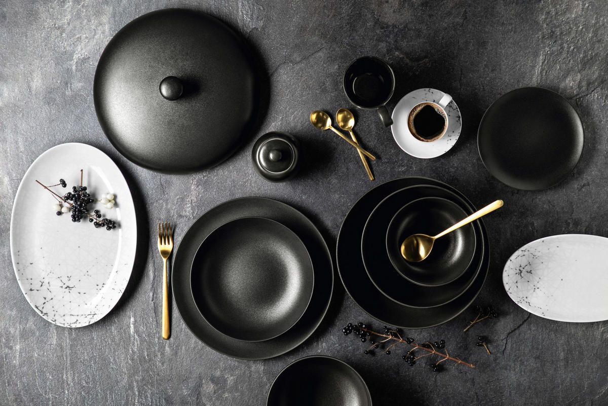 KAFFEETASSE Liberty velvet black  - Schwarz, Basics, Keramik (0,26l) - Seltmann Weiden