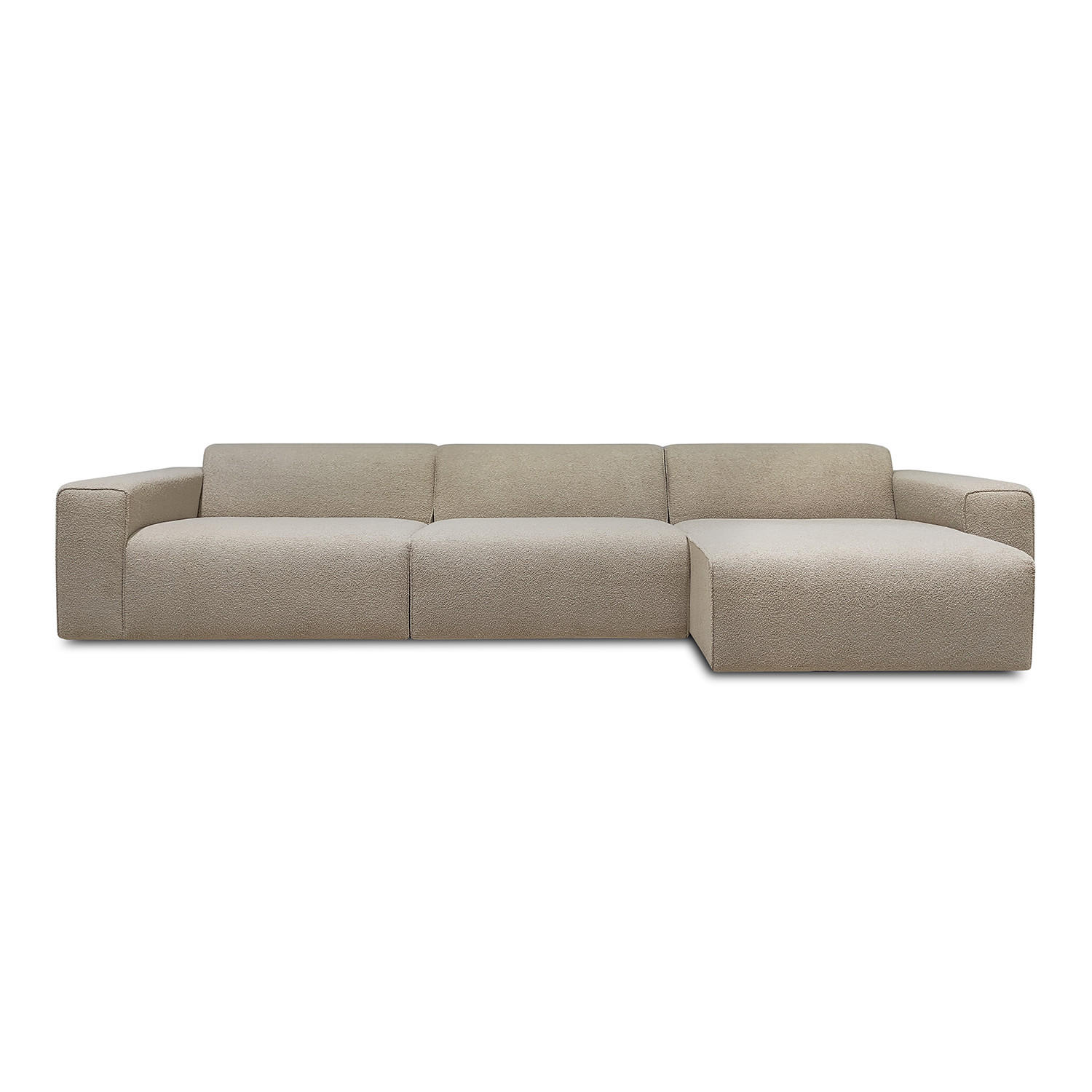 SOFFMODUL i teddy tyg beige  - beige/svart, Klassisk, metall/trä (123/70/141cm) - Niels Andersson
