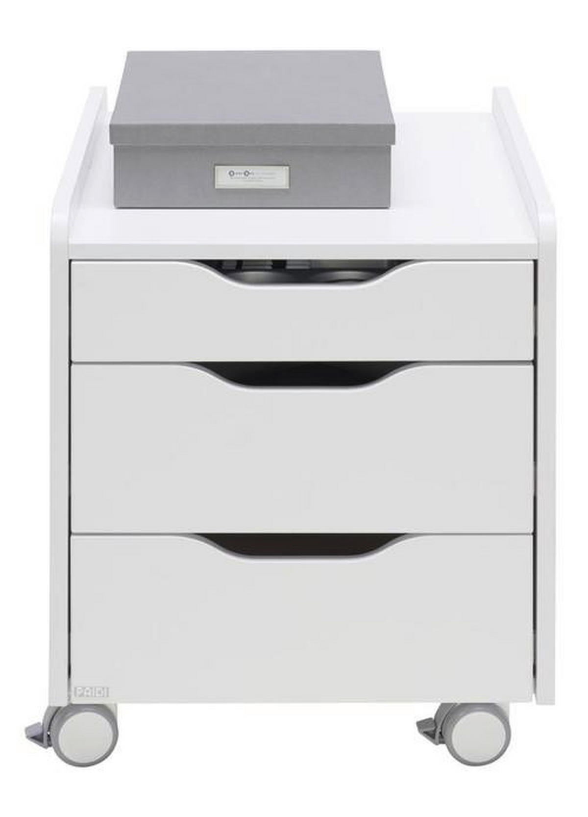 ROLLCONTAINER 44,3/53,7/57,3 cm  - Weiss, Konventionell, Holzwerkstoff/Kunststoff (44,3/53,7/57,3cm) - Paidi