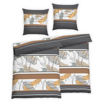 Bettwäsche 2er Set 4-teilig Flanell 135/200 cm  - Grau, Design, Textil (135/200cm) - Florella