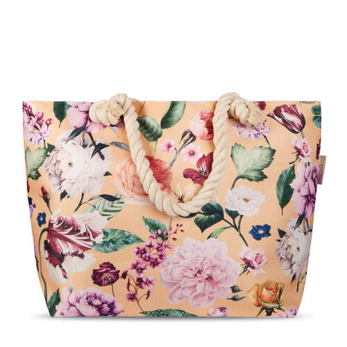STRANDTASCHE - Gelb/Goldfarben, KONVENTIONELL, Textil (43/60cm)