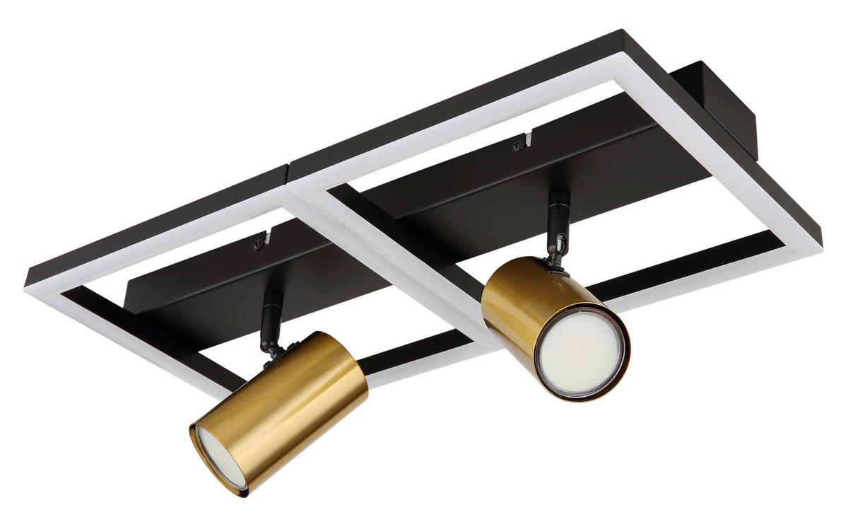 LED-WANDLEUCHTE 44/22/15,5 cm   - Messingfarben/Opal, Design, Kunststoff/Metall (44/22/15,5cm) - Globo