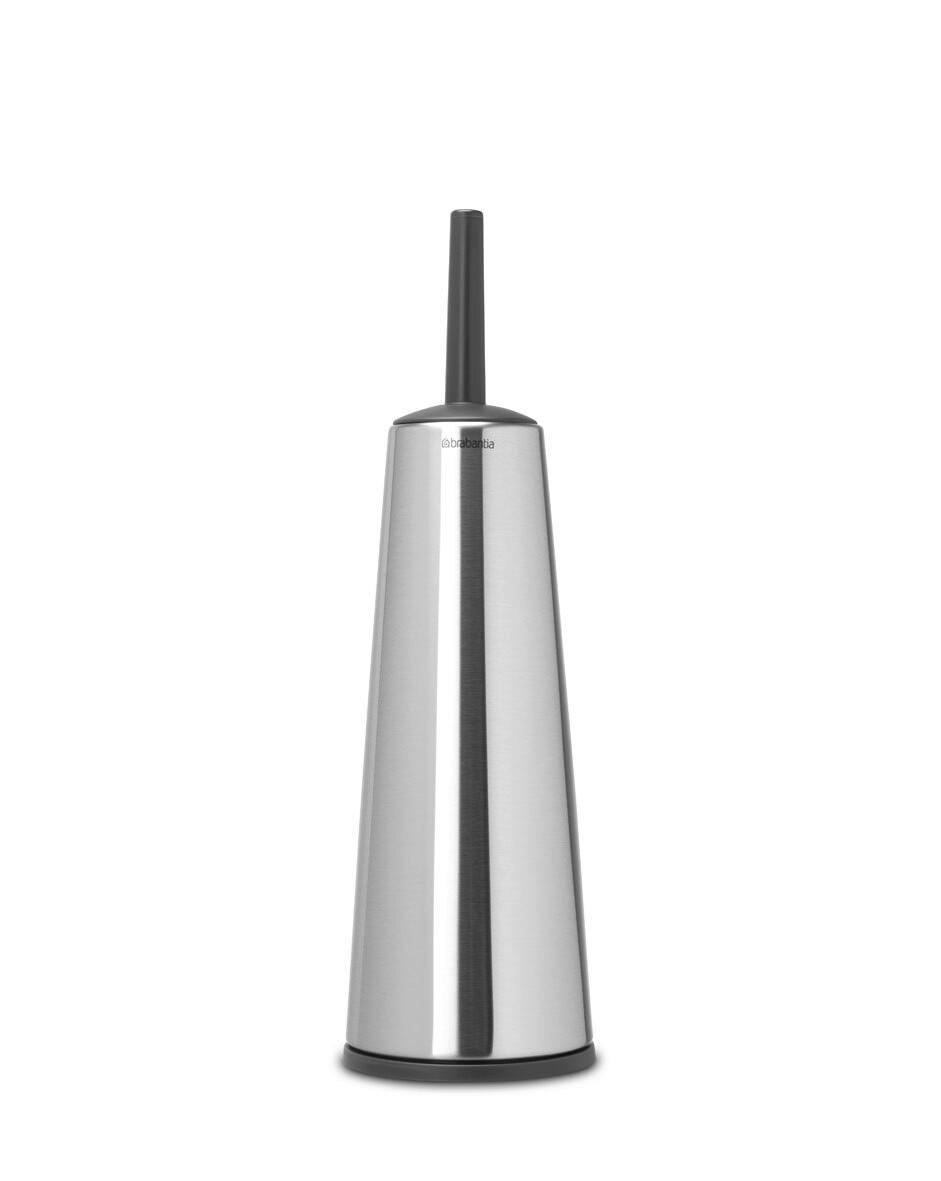 WC GARNITURA SA ČETKOM  boja nerđajućeg čelika  metal  - boja nerđajućeg čelika/crna, Osnovno, metal/plastika (12/42/12cm) - Brabantia
