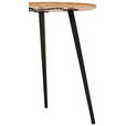 ESSTISCH in Holz, Metall 80/80/76 cm  - Schwarz/Akaziefarben, Natur, Holz/Metall (80/80/76cm) - Xora